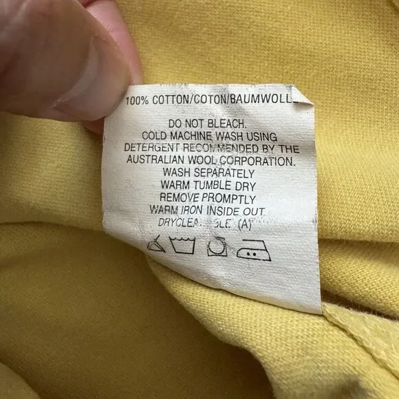 Vintage 80s R.M. Williams Button Up Field Shirt Mens L Yellow Heavyweight - Picture 7 of 9